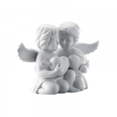 Rosenthal Rosenthal Engelpaar mit Herz gross weiss matt 14,5 cm Rosenthal пара ангелов с сердцем большие белые матовые 14,5 см