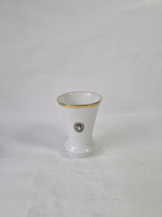 Ваза винтажная Bareuther Waldsassen Bavaria с золотым кантом, небольшая, фарфор, 13 см, Германия, 1970-80гг.