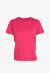 Tommy Hilfiger Basic T-shirt bright cerise pink Базовая футболка ярко-вишнево-розовый