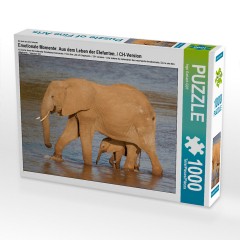 CALVENDO Puzzle CALVENDO Puzzle Emotionale Momente: Aus dem Leben der Elefanten. \/ CH-Version Пазл CALVENDO Пазл Эмоциональные моменты: из жизни слонов. \/ версия CH