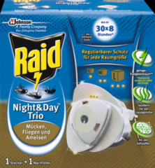 Raid Средство защиты от насекомых, включается в розетку,  Оригинал	ьный (+1 Сменный блок для автоматического распылителя), 1 шт