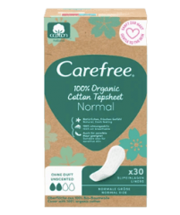 Carefree Slipeinlagen Organic Cotton Normal 30 St, Карефри Ежедневные прокладки из органического хлопка Normal 30шт, 50 упаковок (1500 штук)