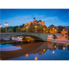 CALVENDO Puzzle CALVENDO Puzzle Blaue Stunde am Giebichenstein Пазл CALVENDO Puzzle Синий час в Giebichenstein