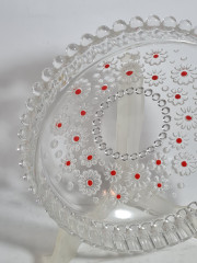 Фруктовница винтажная большая Walther Glas с выпуклым дном, стекло, 22 см, Германия, 1970-80гг.