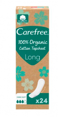 Carefree Slipeinlagen Organic Cotton Long 24 St, Карефри Ежедневные прокладки из органического хлопка Long 24шт, 25 упаковок (600 штук)