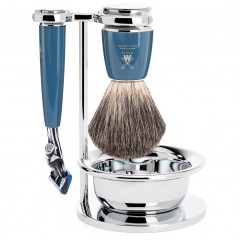 Muhle RYTMO 4-teiliges Rasierset, Reines Dachshaar, mit Gillette Fusion™ Бритвенный набор RYTMO из 4 предметов, Pure Badger, с Gillette Fusion™