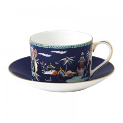 Wedgwood Wedgwood Wonderlust Teetasse Blue Pagoda 0,15 L mit Untertasse 14 cm 2-tlg. Чашка для чая Wedgwood Wonderlust Blue Pagoda 0,15 л с блюдцем 14 см 2 шт.