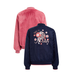 WE Fashion Meisjes reversible bomberjack met imitatiebont Blazer fur Madchen Двусторонний бомбер Meisjes с имитацией блейзера для девочек