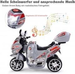 COSTWAY Kindermotorrad mit 3 PP Radern bunten Scheinwerfern Детский мотоцикл с 3 полипропиленовыми колесами и яркими фарами.