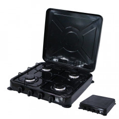 Melko Melko Gaskocher Gaskocher Campingkocher 4 flammig Gasherdplatte Camping Kochfeld, (1-St), Flamme stufenlos regulierbar durch Drehknopf Газовая плита Melko, газовая плита, походная плита, 4 пламени, газовая плита, походная плита, (1 шт.), пламя плав