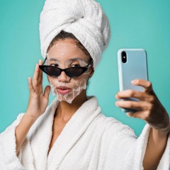 Fleeky Collagen Sheet Mask mit 540 Needle Dermaroller  Коллагеновая тканевая маска с 540-игольчатым дермароллером