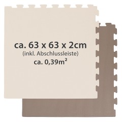 eyepower Puzzlematte Braun Beige 4 Matten je 60x60x2cm + 2 Randstucke Коврик-пазл коричневый бежевый 4 коврика 60x60x2см каждый + 2 края