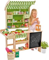 Chr. Tanner grosser Biomarkt aus Holz mit 40 Miniaturverpackungen большой органический рынок из дерева с 40 миниатюрными упаковками