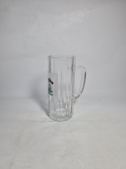 Немецкая пивная кружка винтажная Hoepfner (частная пивоварня), 0.4 л., стекло, 17.5 см, Германия, 1980-90гг.