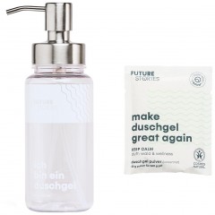 FUTURE STORIES Starterset Duschgel Pulver Wald &amp; Wellness inkl. Pumpspender  Стартовый набор геля для душа Forest &amp;amp; Wellness с дозатором-помпой