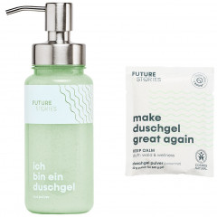 FUTURE STORIES Starterset Duschgel Pulver Wald &amp; Wellness inkl. Pumpspender  Стартовый набор геля для душа Forest &amp;amp; Wellness с дозатором-помпой