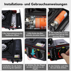 Melko Melko Gaskocher Gaskocher Campingkocher mit Koffer Herd Kartuschenkocher Gasherd, (Stuck), Piezozundung Газовая плита Melko газовая плита походная плита с чемоданной плитой картриджная плита газовая плита, (лепнина), пьезоподжиг