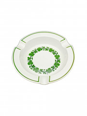 Пепельница винтажная Meissen, зеленый растительный декор, фарфор, 12.5 см, Германия, 1970-80гг.