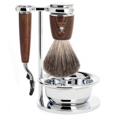 Muhle RYTMO 4-teiliges Rasierset Esche dunkel Gillette Mach3 Бритвенный набор RYTMO из 4 предметов темно-пепельный Gillette Mach3