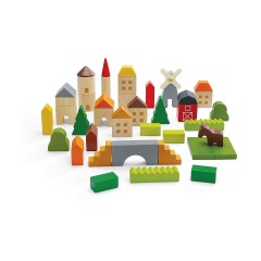 PLANTOYS Planworld Spielklotze Dorf Bausteine Игрушка Planworld блокирует деревенские строительные блоки