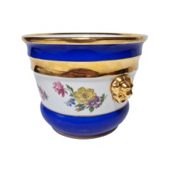 Чаша для бритья винтажная "Голова льва" с обильной позолотой 24 К, 12 x 16 см Германия, 1960-70гг.