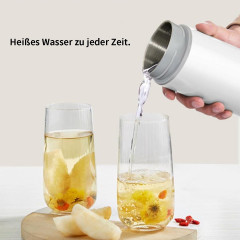 Yoyaxi Yoyaxi Reise-Wasserkocher Tragbarer Reise-Wasserkocher aus Edelstahl mit beheiztem Becher,350 ml, Drei Temperaturmodi, schnelles Aufheizen und Warmeerhaltung Дорожный чайник Yoyaxi Портативный дорожный чайник из нержавеющей стали с чашкой с подогр