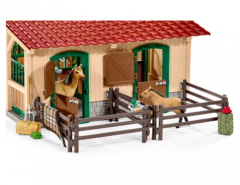 Schleich Farm World Фермерский дом Farm World 42195 Конюшня с лошадьми и аксессуарами
