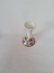 Alba Adriatiс Ваза фарфоровая  "Сиреневые цветы", 15см x 9см, 1960-70гг.