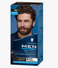 Schwarzkopf men perfect bart coloration 80 Dunkelbraun, Краска для бороды оттенок 80 темно-коричневый