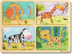 Melissa Doug Natural Play Holzpuzzle Деревянный пазл Natural Play с изображением животных