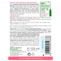 Logona Reichhaltige Reinigungsmilch Bio-Damaszener Rose Насыщенное очищающее молочко с органической дамасской розой