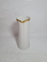 Ваза винтажная Tirschenreuth с золотой каймой, фарфор, 20 см, Германия, 1970-80гг.