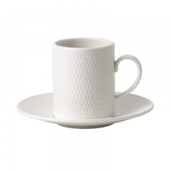 Wedgwood Wedgwood Gio weiss Espressotasse 0,07 L mit Untertasse 2-tlg Wedgwood Gio белая чашка для эспрессо 0,07 л с блюдцем 2 шт.