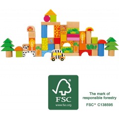 Small Foot Holzbausteine Zoo Зоопарк деревянных строительных блоков