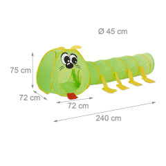 relaxdays Kinder Krabbeltunnel Raupe Дети ползают гусеницей по тоннелю