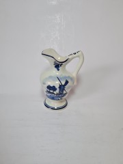 DELFTS HOLLAND Ваза дельфийский фарфор "Мельница", 12см, Голландия, 1960-70гг.