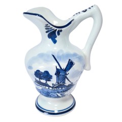 DELFTS HOLLAND Ваза дельфийский фарфор "Мельница", 12см, Голландия, 1960-70гг.