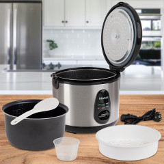 ONVAYA ONVAYA Reiskocher Reiskocher 1,2 Liter aus Edelstahl, inklusive Dampfgarer-Einsatz  Рисоварка ONVAYA 1,2 литра из нержавеющей стали, включая пароварку