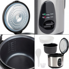 ONVAYA ONVAYA Reiskocher Reiskocher 1,2 Liter aus Edelstahl, inklusive Dampfgarer-Einsatz  Рисоварка ONVAYA 1,2 литра из нержавеющей стали, включая пароварку