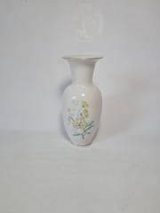 Ваза винтажная Lettin "Желтые лютики", фарфор, среднего размера, 19 см, Германия, 1960-70гг. 