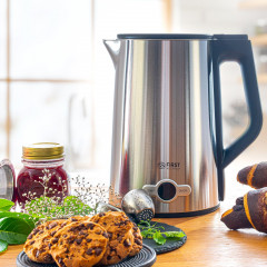 TZS FIRST AUSTRIA TZS FIRST AUSTRIA Wasserkocher Edelstahl, 2200W, 1,7 L, Temperatureinstellung 60-100°C, Kalkfilter, Warmhaltefunktion, verdecktes Heizelement, LED Beleuchtungsfarbe Чайник TZS FIRST AUSTRIA нержавеющая сталь, 2200 Вт, 1,7 л, температурн