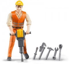 Bruder Bruder 60020 Profi-Serie bworld Bauarbeiter mit Zubehor 1:16 Bruder 60020 профессиональная серия bworld строитель с аксессуарами 1:16
