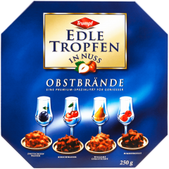 Trumpf Edle Tropfen in Nuss Obstbrand Пралине с молочным шоколадом, глазурью и жареным фундуком 250г