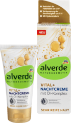 alverde NATURKOSMETIK Nachtcreme Vital+ mit Olkomple Ночной крем для лица с комплексом масел, аргановое, оливковое, миндальное 50 мл