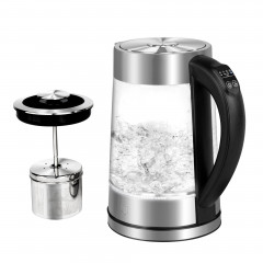 Impolio Impolio Wasser-/Teekocher Glas Wasserkocher mitTemp.-Einstellung, Teesieb TUV Sud GS-Zert., 2200 W Стеклянный чайник для воды/чая Impolio с регулировкой температуры, ситечко для чая, сертификат TUV Sud GS, 2200 Вт