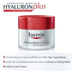 Eucerin Hyaluron-Filler + Volume-Lift Tagespflege fur trockene Haut Дневной уход Hyaluron-Filler + Volume-Lift для сухой кожи