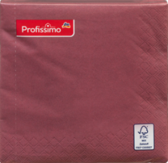 Profissimo Салфетки универсальные Profissimo Uniservietten 33x33cm 30er Bordeaux, 30 шт