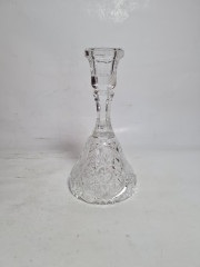 Подсвечник винтажный Anna Hutte с изображением колокольчика, хрусталь, 16 x 8,5 см, Германия, 1960-70гг.