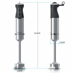 Arendo Arendo Stabmixer, 1000 W, Edelstahl Handmixer mit Messbecher, Purierstab, stufenlose Regelung  Ручной блендер Arendo, 1000 Вт, ручной миксер из нержавеющей стали с мерным стаканом, стержнем для пюре, бесступенчатое управление