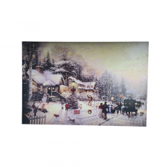 Картина винтажная "Рождество", паспарту, 60 x 40 см, Германия, 1960-1970гг.